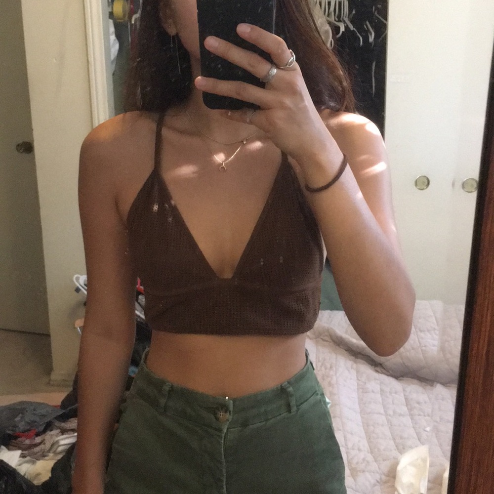 forever 21 brown suede tank